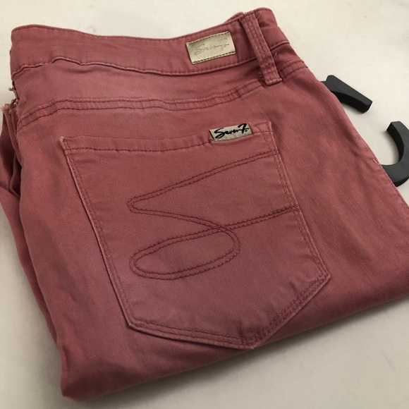 SEVEN 7 l Sz 14 l Raw Hem Ankle Jeans - Picture 7 of 9